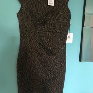Calvin Klein stretch brown/grey dress